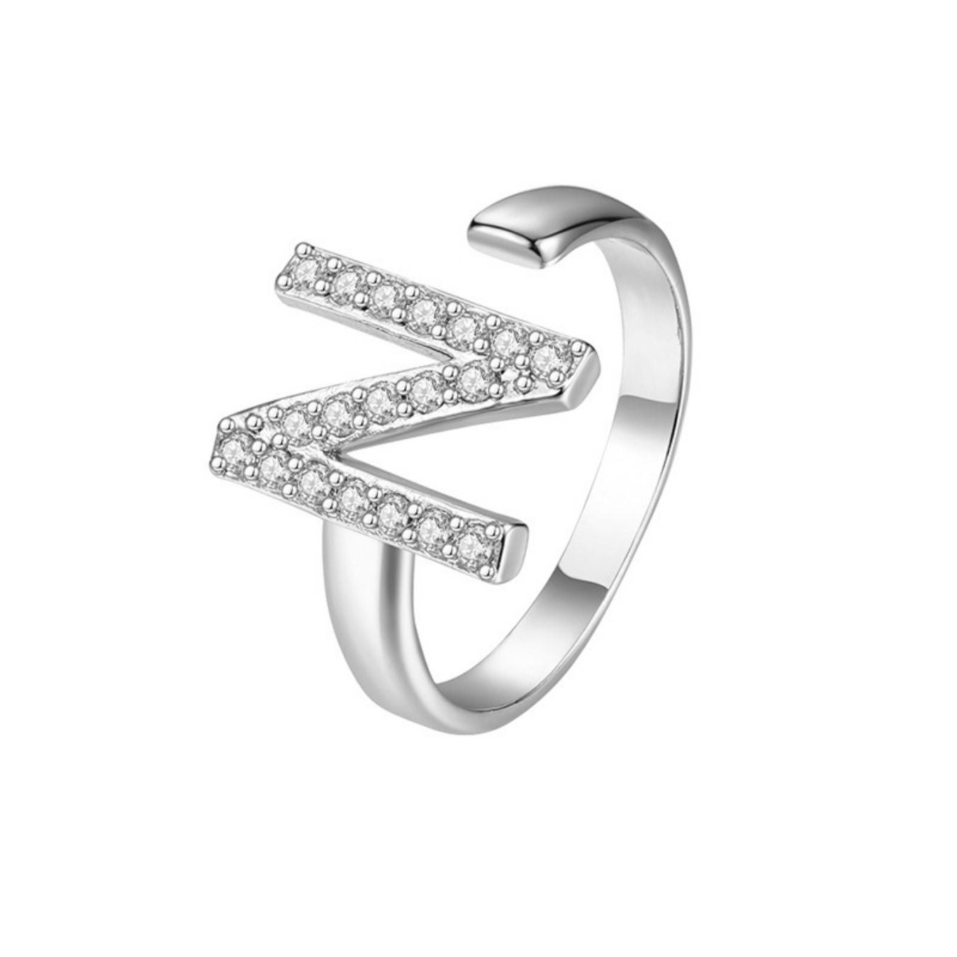 Adjustable Initial Ring "Twinkle"