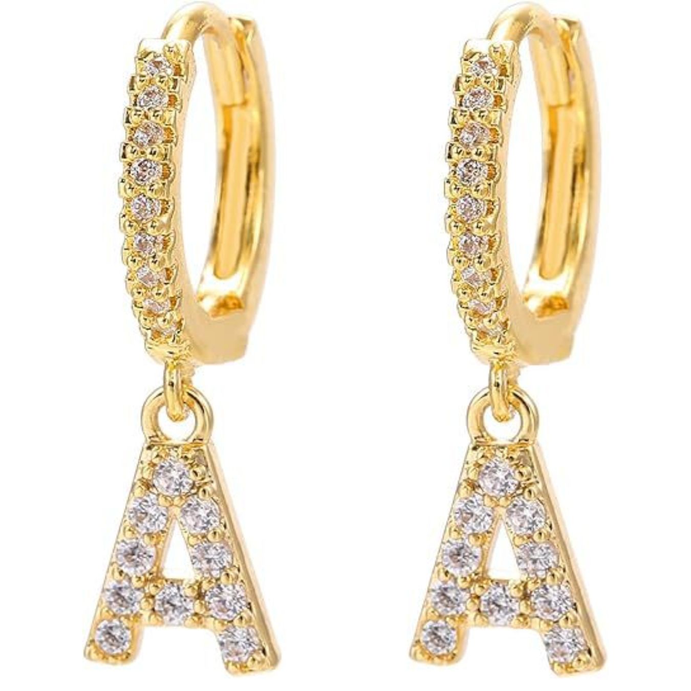 Initial Earrings "Crystal"