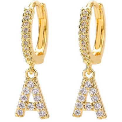 Initial Earrings "Crystal"