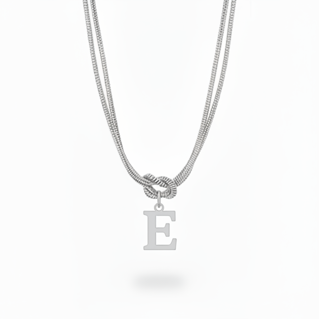 Initial Necklace "Alphabet Knot"