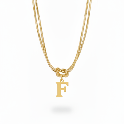 Initial Necklace "Alphabet Knot"