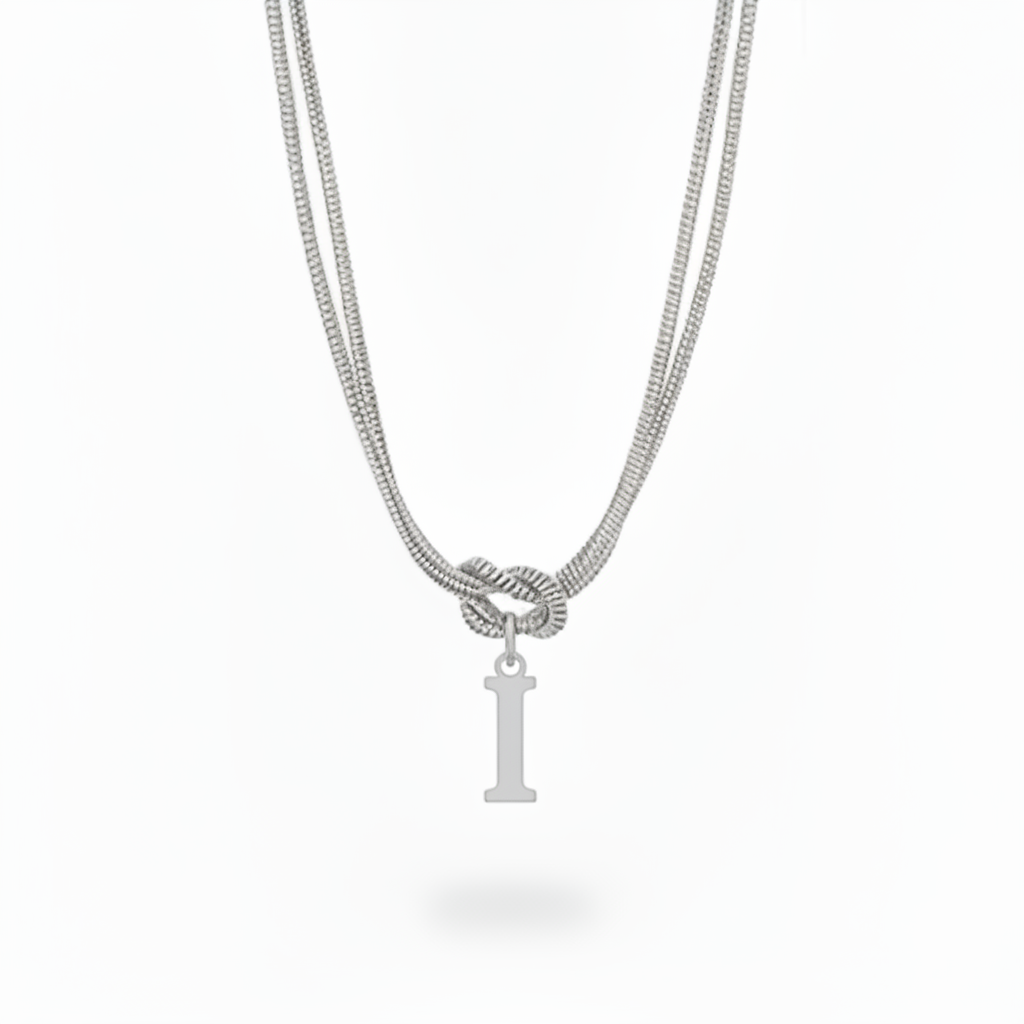 Initial Necklace "Alphabet Knot"