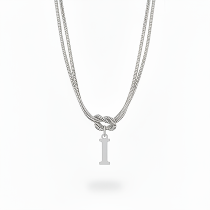 Initial Necklace "Alphabet Knot"