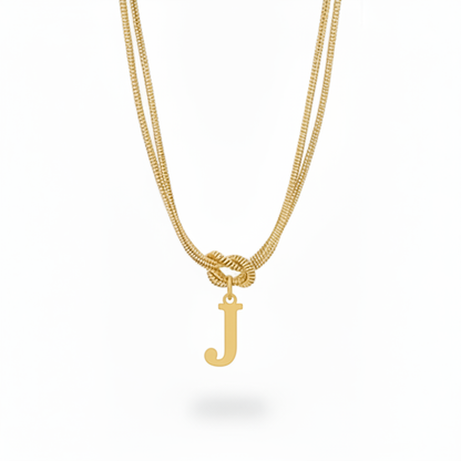 Initial Necklace "Alphabet Knot"