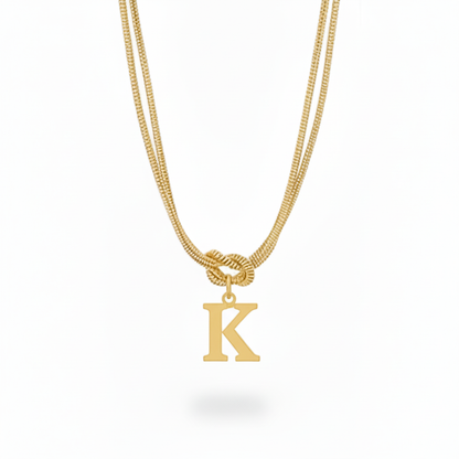 Initial Necklace "Alphabet Knot"