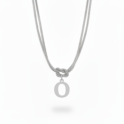 Initial Necklace "Alphabet Knot"