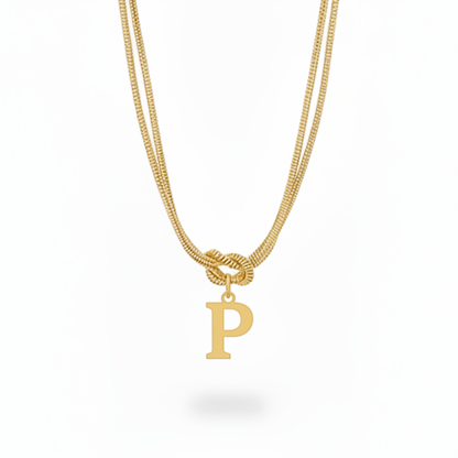 Initial Necklace "Alphabet Knot"