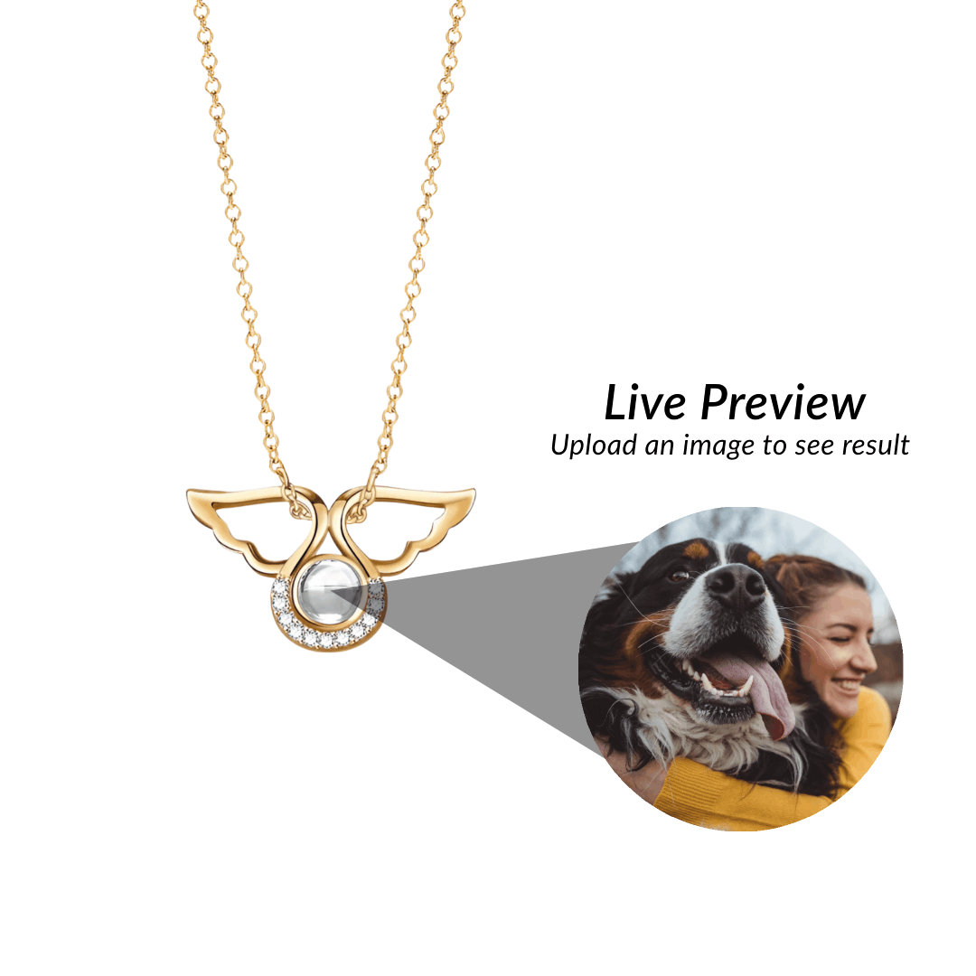 Projection Necklace "Angel Wings"