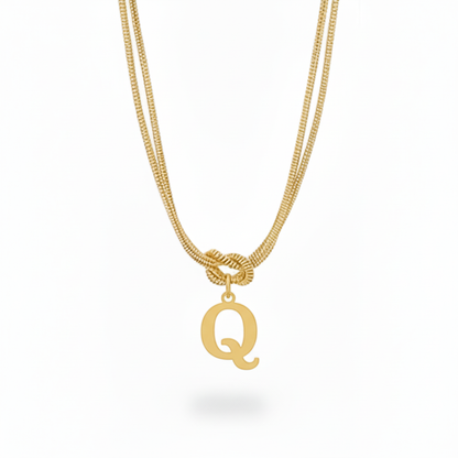 Initial Necklace "Alphabet Knot"
