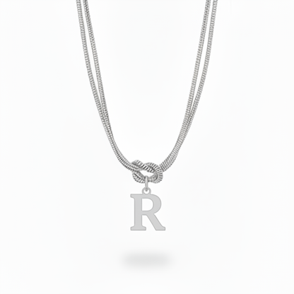 Initial Necklace "Alphabet Knot"