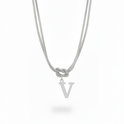 Initial Necklace "Alphabet Knot"