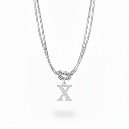 Initial Necklace "Alphabet Knot"