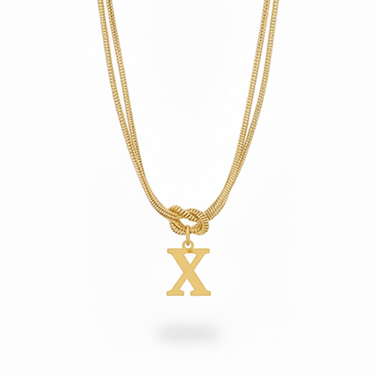 Initial Necklace "Alphabet Knot"