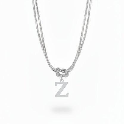 Initial Necklace "Alphabet Knot"