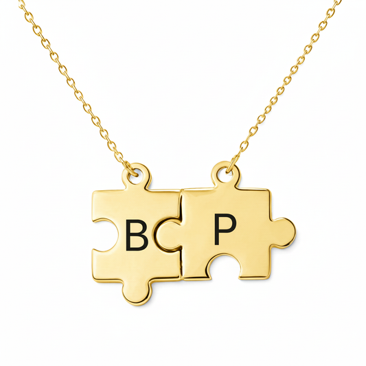 Initial Necklace "Puzzle Bond"