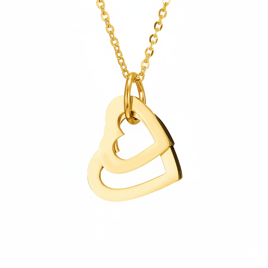 Name Necklace "Nested Hearts"