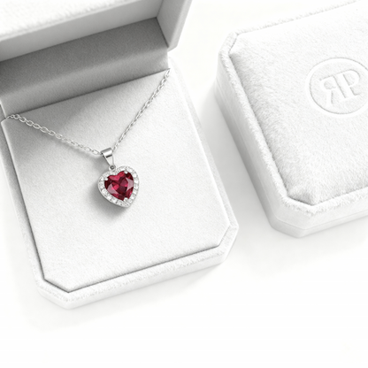 Necklace "Red Radiance"