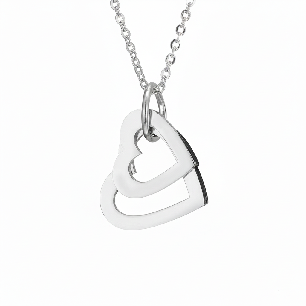 Name Necklace "Nested Hearts"